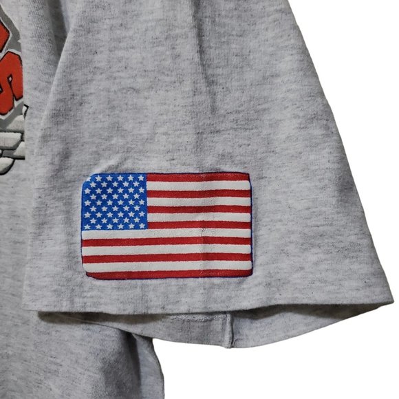 Vtg Buckeyes Airborne Division T-Shirt Gray Single Stitch 37th Infantry XL USA - Picture 2 of 11